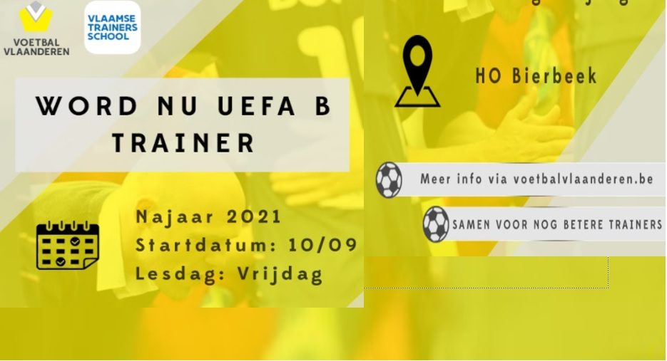 Cursus VoetbalVlaanderen UEFA-B Op KHO Bierbeek | KHO Bierbeek